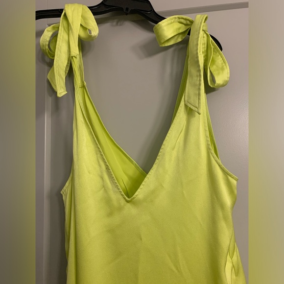 Stine Goya Rosario Dress color Yuzu/Green size Medium Tie Bow Straps NWT - Picture 8 of 15